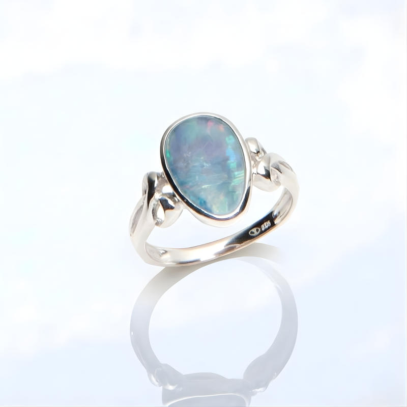 Bague ARTÉMIS - Opale Bleue