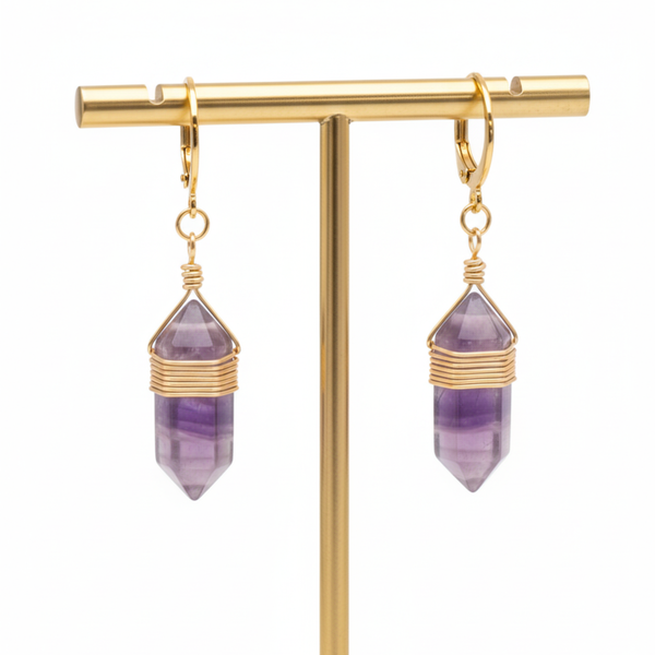 Boucles STELA Améthyste