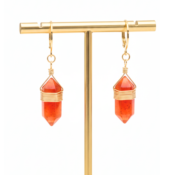 Boucles STELA Cornaline