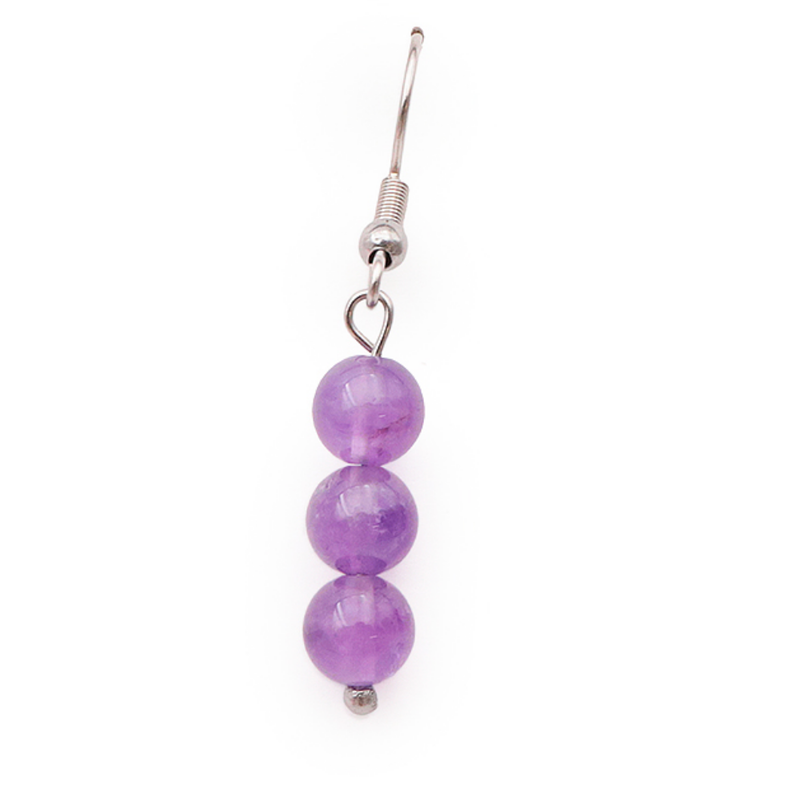 Boucles d'Oreilles 6mm - Améthyste