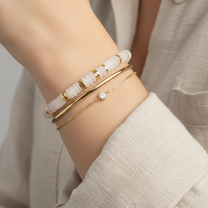 Bracelet Astra® - Jade Blanc