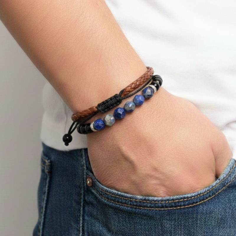 Bracelet HELIOS - Lapis Lazuli Onyx