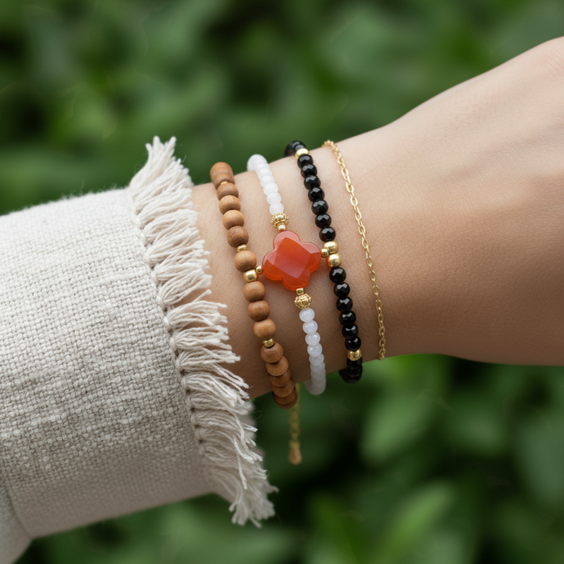 Bracelet Amaya® - Cornaline Péristérite A