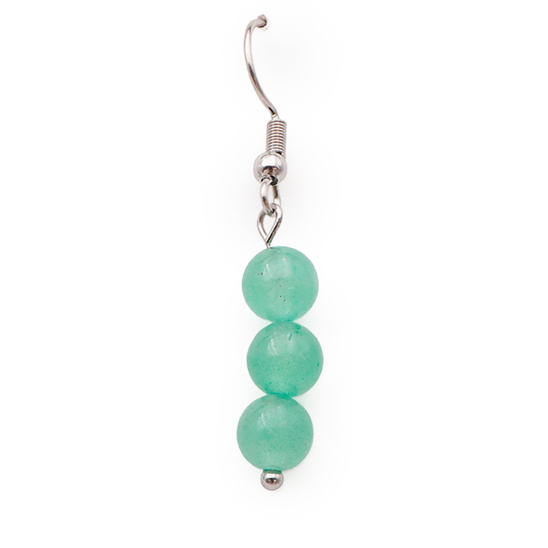 Boucles d'Oreilles 6mm - Aventurine Verte