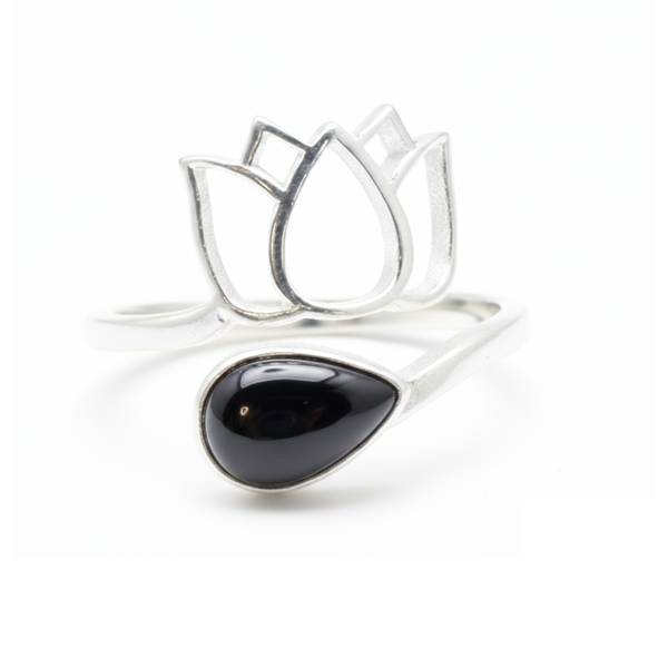 Bague SERENA Obsidienne Noire