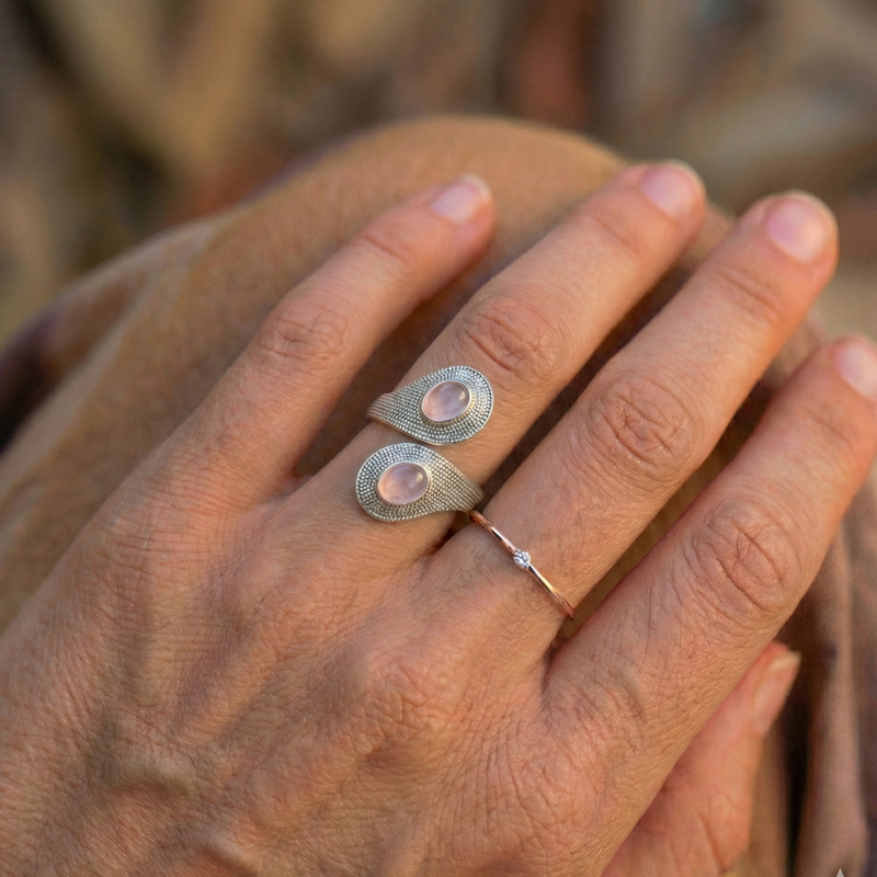 Bague SOLARA® Quartz Rose