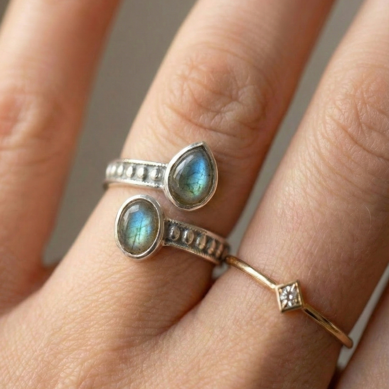 Bague ELYA® Labradorite