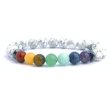 Bracelet 7 Chakras Howlite A