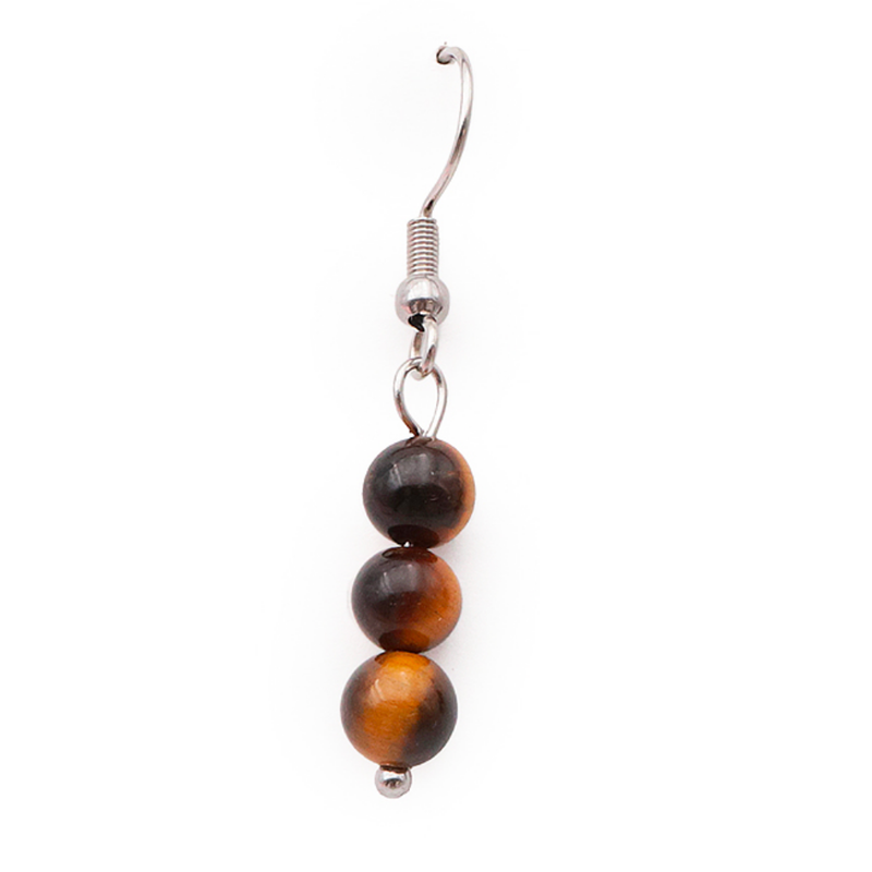 Boucles d'Oreilles 6mm - Oeil de Tigre