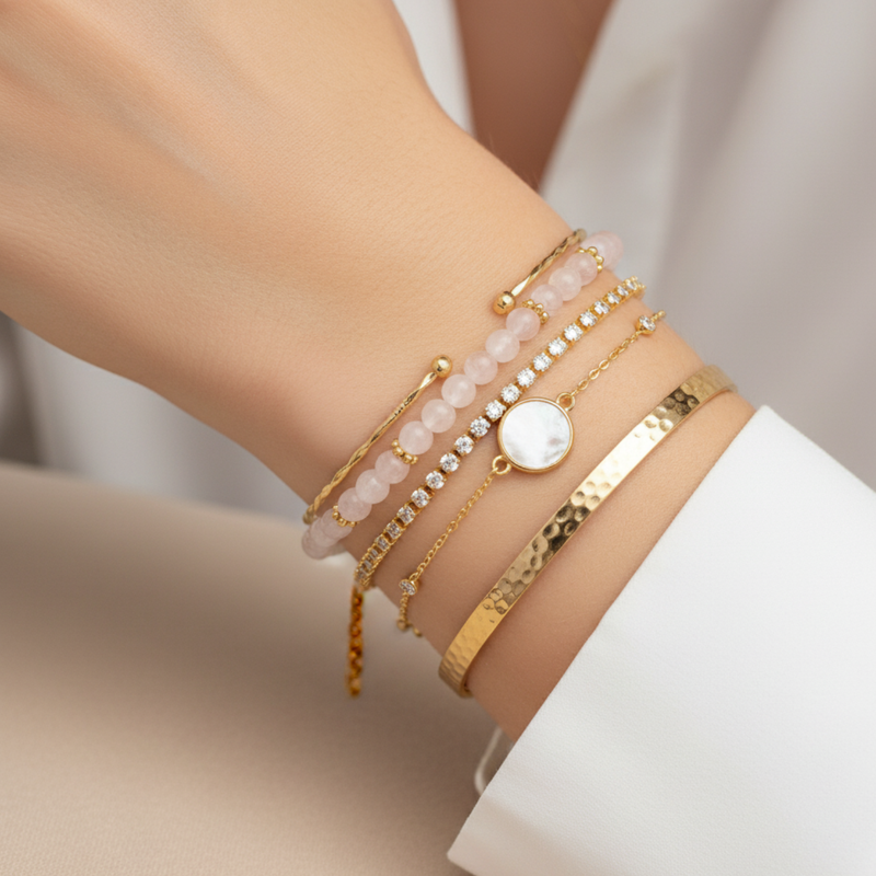 Bracelet Héritage® - Quartz Rose A