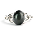 Bague Femme Argent Obsidienne Oeil Céleste