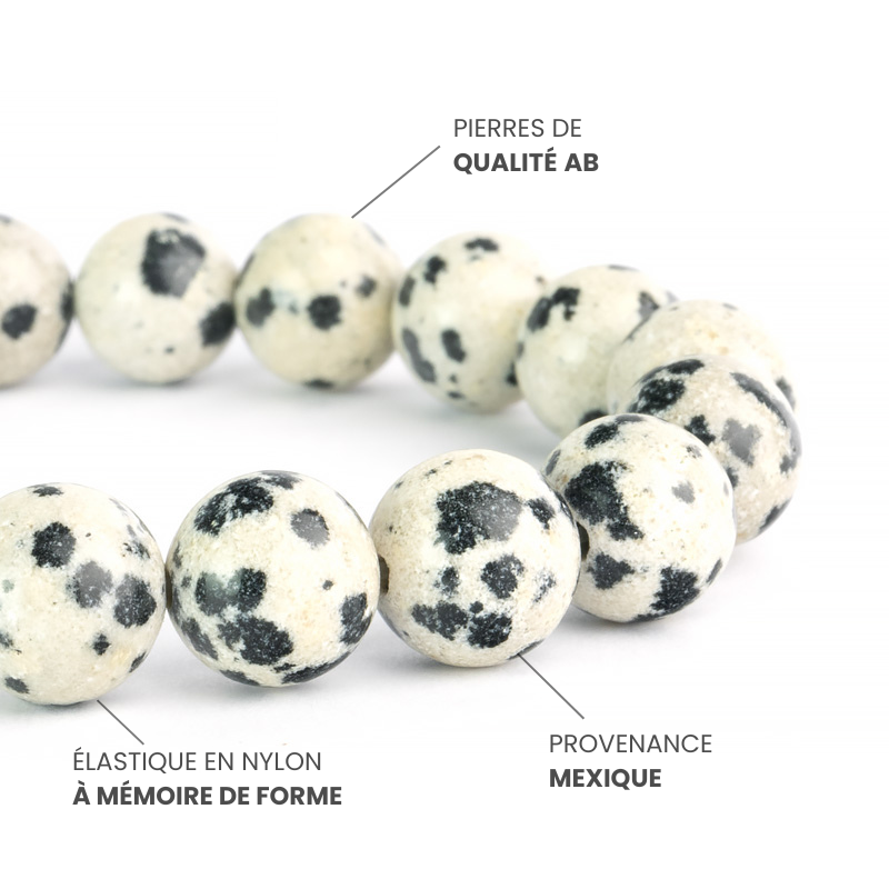 Bracelet Jaspe Dalmatien AB