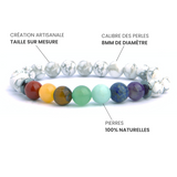 Bracelet 7 Chakras Howlite A