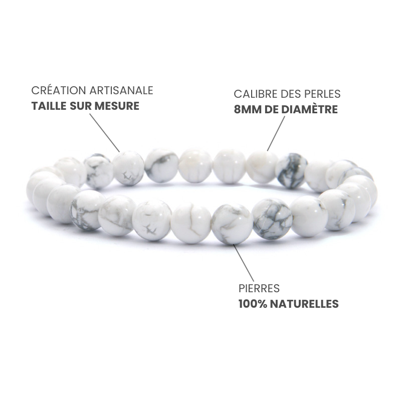 Bracelet Howlite A+