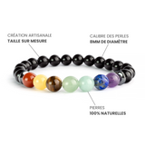 Bracelet 7 Chakras Onyx A