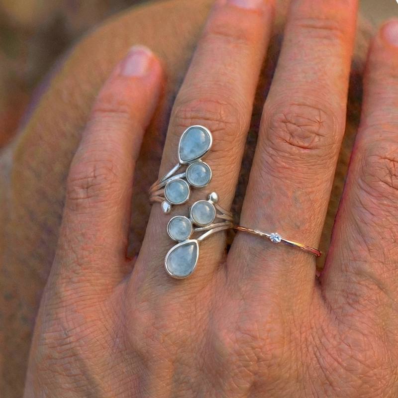 Bague LUMYA® Aigue Marine