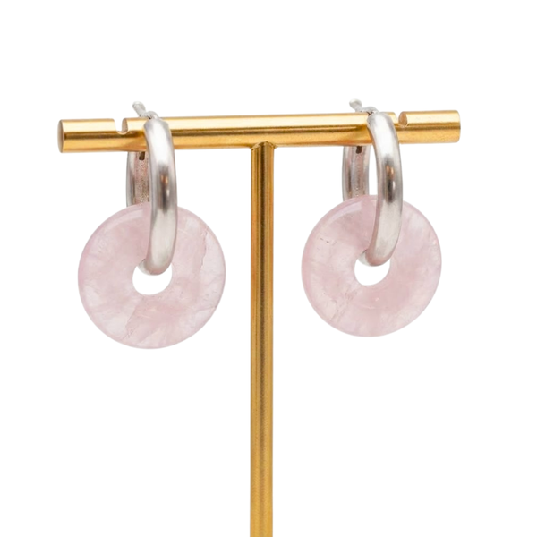 Boucles ORBIS Quartz Rose