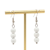 Boucles d'Oreilles 6mm - Howlite