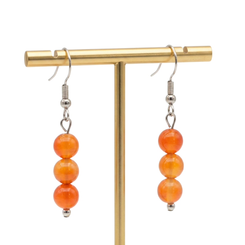 Boucles LUVIA Cornaline