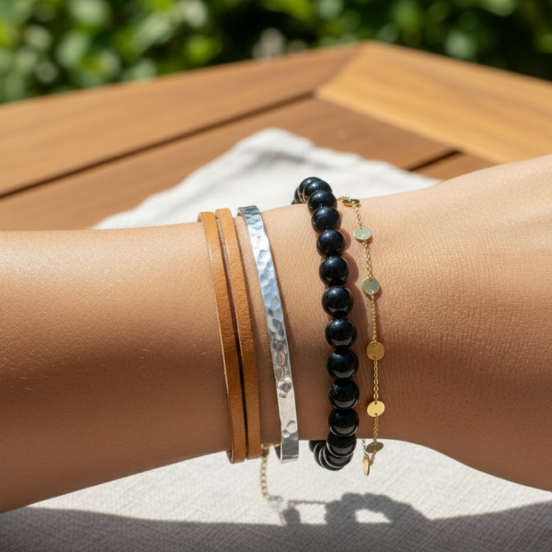 Bracelet Obsidienne Noire A