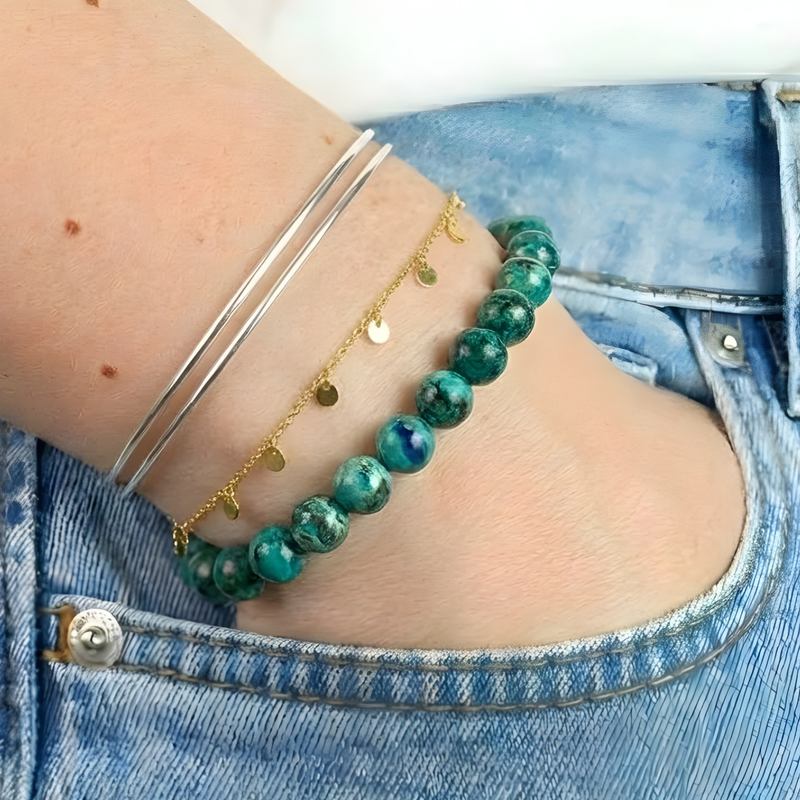 Bracelet Azurite Malachite AA