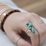 Bague argent 925 Malachite