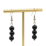Boucles LUVIA Obsidienne Noire