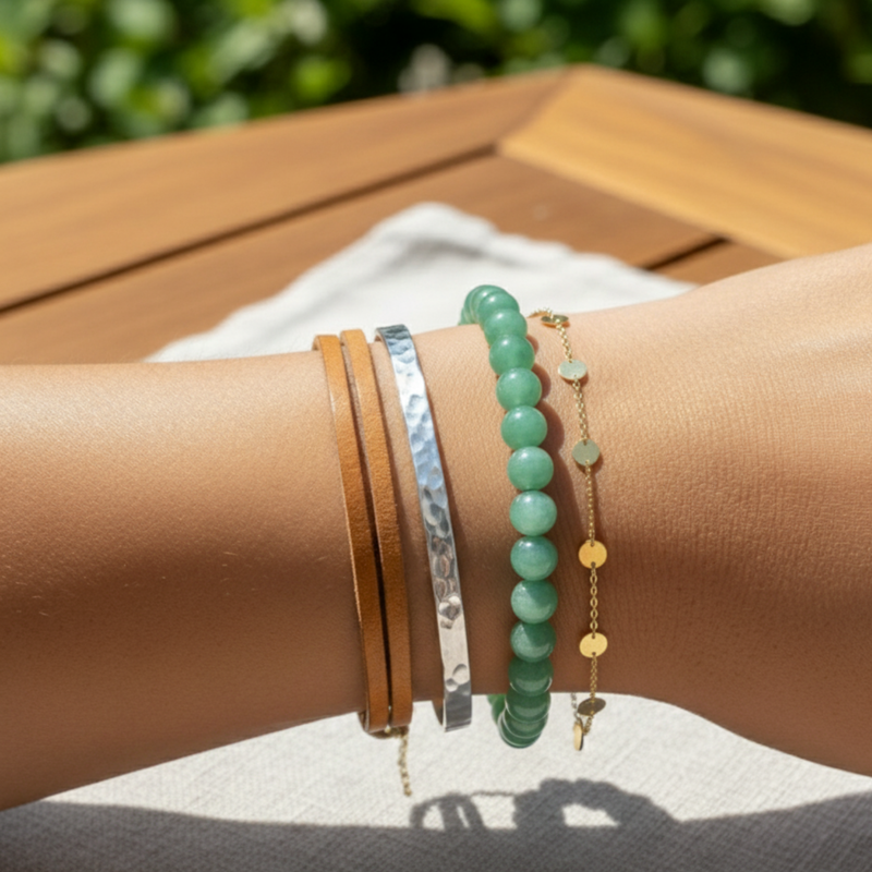 Bracelet Aventurine Verte A