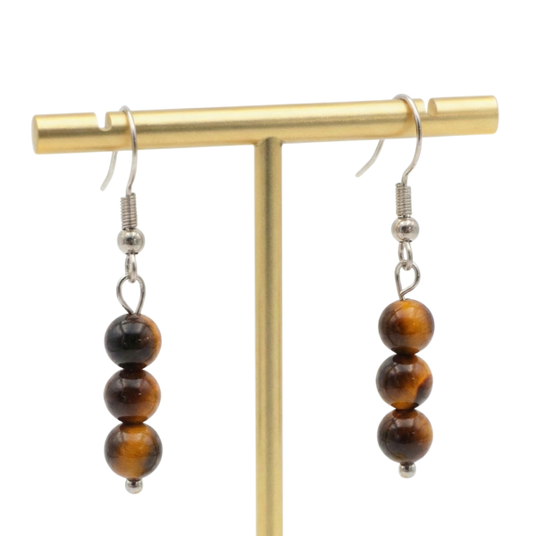 Boucles LUVIA Oeil de Tigre