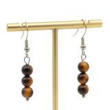 Boucles d'Oreilles 6mm - Oeil de Tigre
