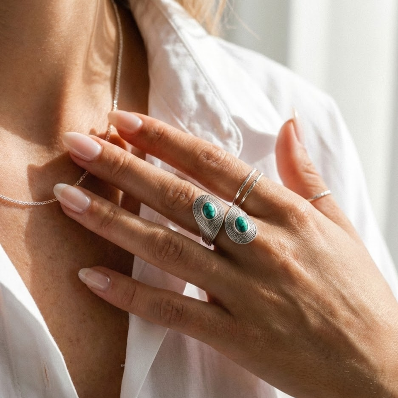 Bague SOLARA® Turquoise d'Afrique