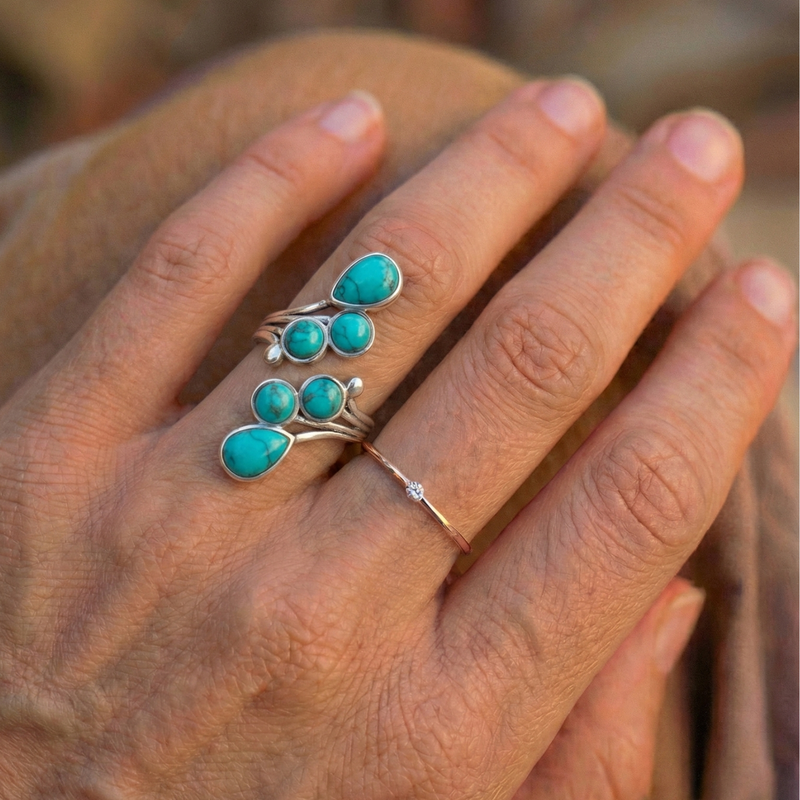 Bague LUMYA® Turquoise d'Afrique