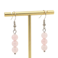 Boucles d'Oreilles 6mm - Quartz Rose