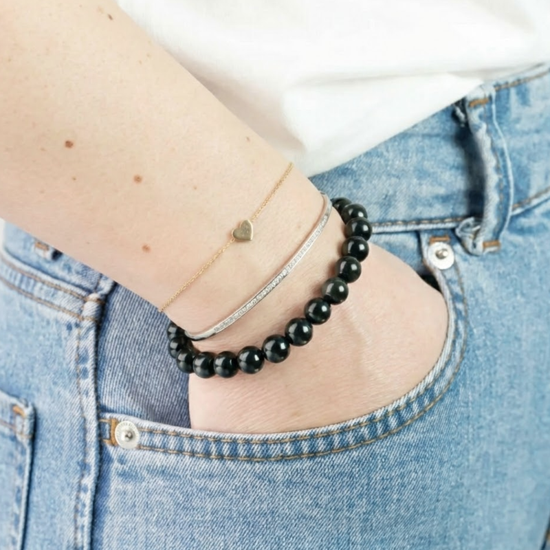 Bracelet Obsidienne Oeil Céleste AA