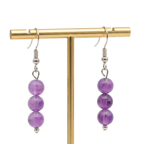 Boucles LUVIA Améthyste