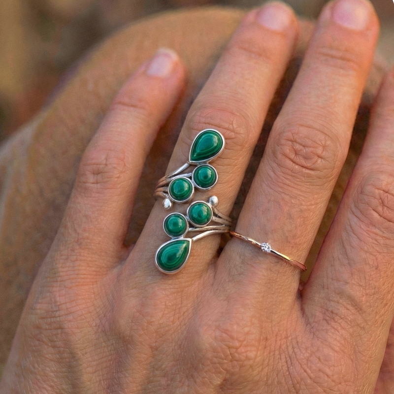 Bague LUMYA® Malachite