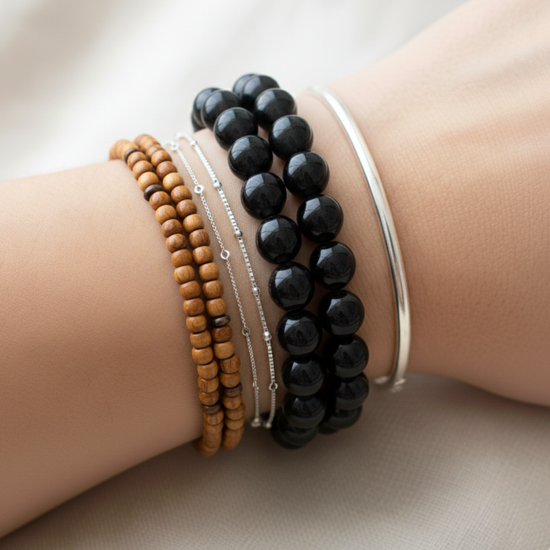 Bracelet Obsidienne Oeil Céleste AA