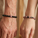 Bracelet Couple Rhodonite - Onyx