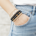 Bracelet Oeil de Tigre - Pierre de Lave