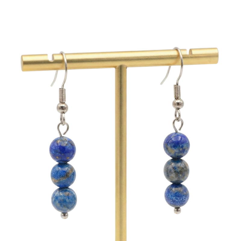 Boucles d'Oreilles 6mm - Lapis-Lazuli