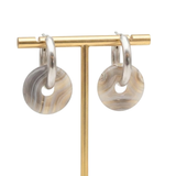 Boucles d'Oreilles Agate Botswana