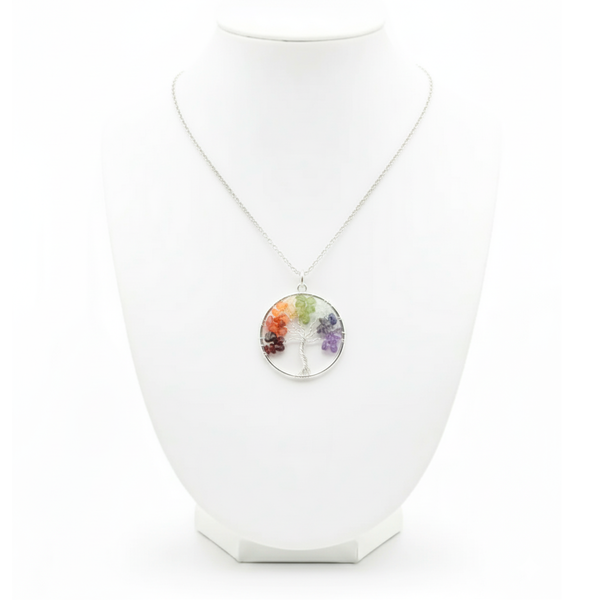 Pendentif Arbre de vie 7 chakras