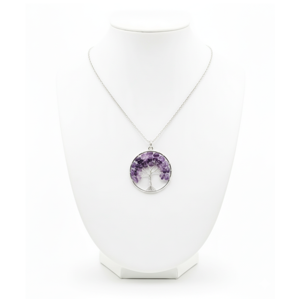 Pendentif Arbre de vie Améthyste