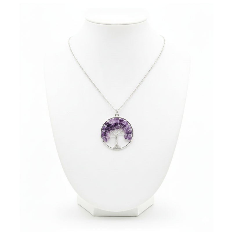 Pendentif Arbre de vie Améthyste