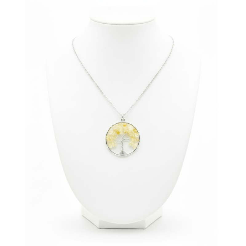 Pendentif Arbre de vie Citrine