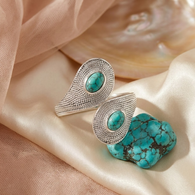 Bague SOLARA Turquoise du Mexique