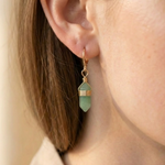 Boucles STELA Aventurine Verte