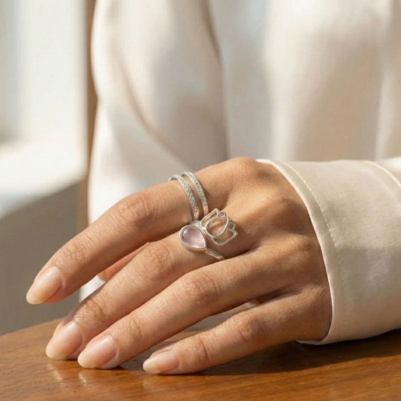 Bague SERENA Quartz Rose