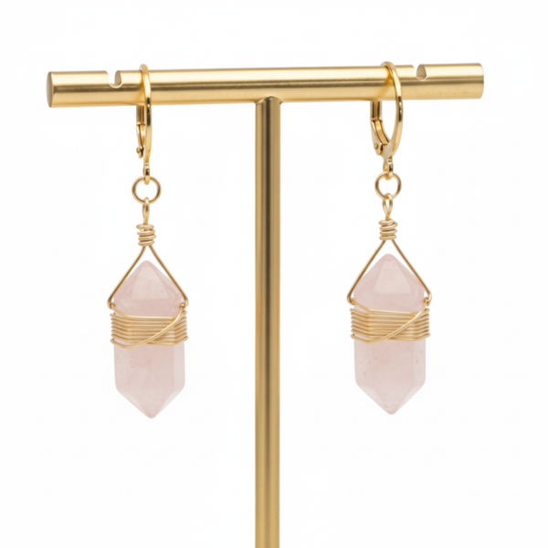 Boucles STELA Quart Rose
