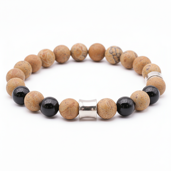 Bracelet ORION - Jaspe Paysage Onyx